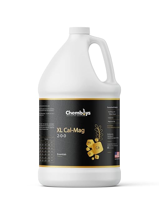 Chemboys XL Cal-Mag Plant Supplement 2-0-0 – Calcium &amp Magnesium Liquid Fertilizer Plant Nutrients for Vegetables Hydroponics Coco Coir Fruits – Indoor &amp Outdoor Use Made in USA - 0.5 Gal