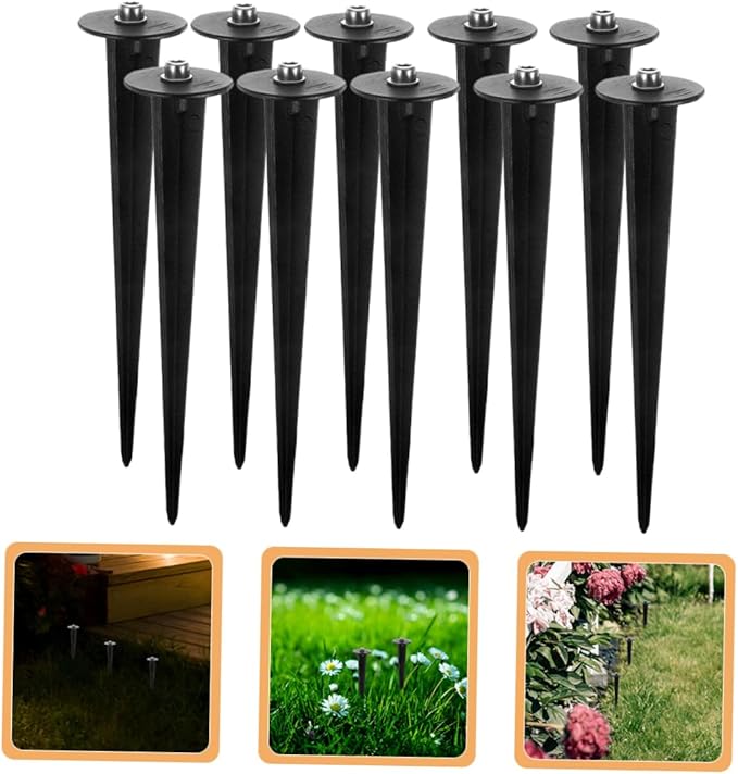 Balacoo 20pcs Solar Lamp Stakes for Outdoor Lights Replacement Stakes Ground Spike for Garden Supplies