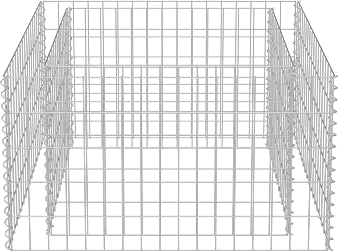 SKM Gabion Raised Gabion Raised Bed Galvanised Steel 35.4x35.4x19.7