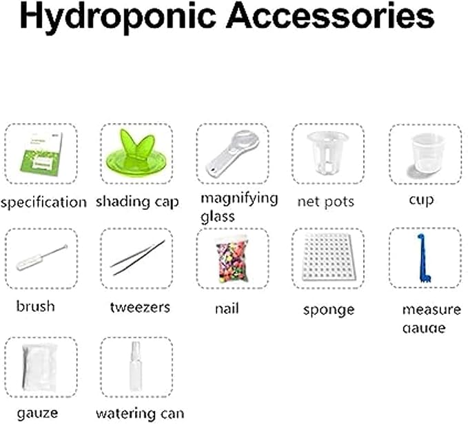 Hydroponics Growing System20W LED Grow Light + Automatic Timer + 4L Water Tank Hydroponic Growing Kits - Intelligent Growing System Smart Garden GYL24824