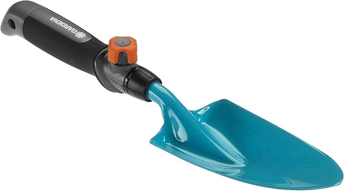Gardena Combisystem Small Tools Set: Flower Trowel &amp Rake for Effortless Planting Including Combisystem Small Tool Handle (17354-60)