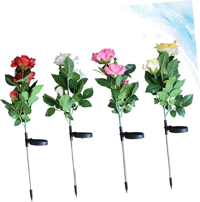 4 Pack Solar Narcissus Flower Led Outdoor Lights Waterproof Ip65 Energy-Saving Garden Decor for Lawns Courtyards