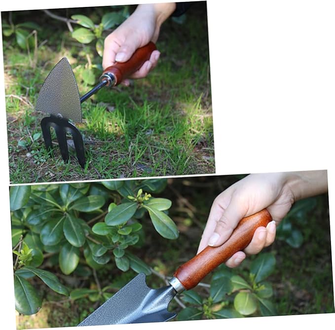 SUPVOX 12pcs Mini Garden Tool Set Sturdy Iron Spade Handle for Planting Cultivating and Weeding Gardening Tools for Flower and Vegetable