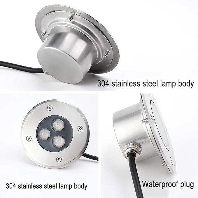 LED Underground Light - Underwater Landscape Decorate Lights Outdoor Fountain Lamp AC 12V/24V Low Underwater Led Lights IP68 Waterproof Ultra-thinyo Embedded Spot LigGreen-24-9W