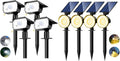 nipify 4 Pack Solar Spot Lights Motion Sensor +4 Pack Solar Spot Lights Warm White