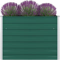 YAFF Raised Garden Bed 39.4x39.4x30.3 Galvanized Steel Green (19.272lbs)