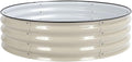 Raised Garden Bed Kits Planter Raised Garden Bed Raised Planter Bed for Vegetables Flowers Ground Planter Garden Boxes Outdoor Oval Large 11in Height (White)