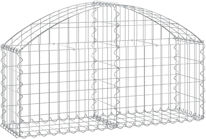 Arched Galvanized Raised Garden Bed Planter 39.4x39.4x23.6 Silver Outdoor Gabion Basket Rustproof for Patio Backyard Landscaping