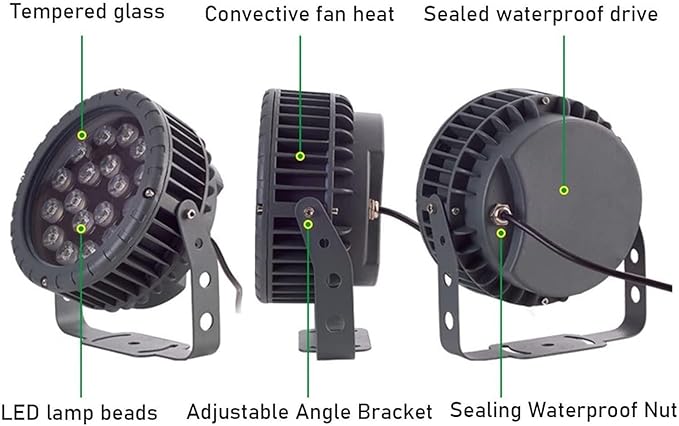 LED Landscape Lamp - Rotation Spotlight AC111-240V Outdoor Decorative Round Flood Light Lamp IP65 Waterproof 270° Park Tree Lights for Garden Lawn Yard Villas Path(Blue6W(111-240V))