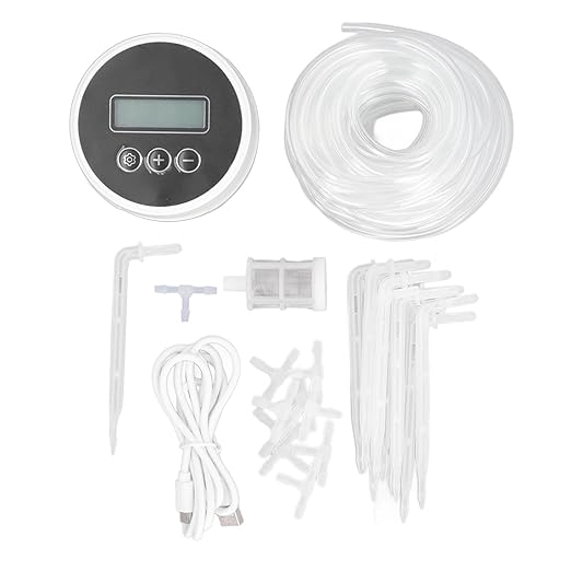 Automatic Drip Irrigation Kit LCD DIY Self Watering System USB or Battery Powered Home Smart Drip Irrigation Timer for 10 Indoor Plants