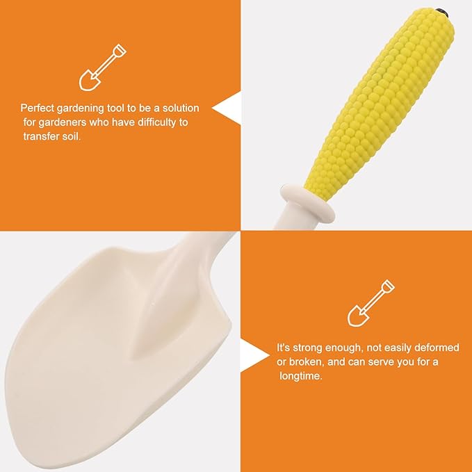 Garden Hand Trowel and Rake Tool Set for Planting Small Gardening Shovel with Measuring Scale Sturdy Outdoor Digging Tools for Garden Beds and Flower Planting