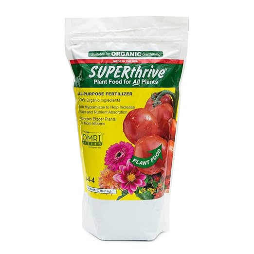 SUPERthrive Organic All-Purpose Plant Food Solid Granular 4-4-4 (2 Pack)