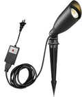 Kiven IP66 Waterproof Landscape Clamp Light COB Decorative Spotlight with Plug-in Cord and Timer for Indoor Outdoor House Park Yard Garden Step Statue Lawn Light (10W Cool White)
