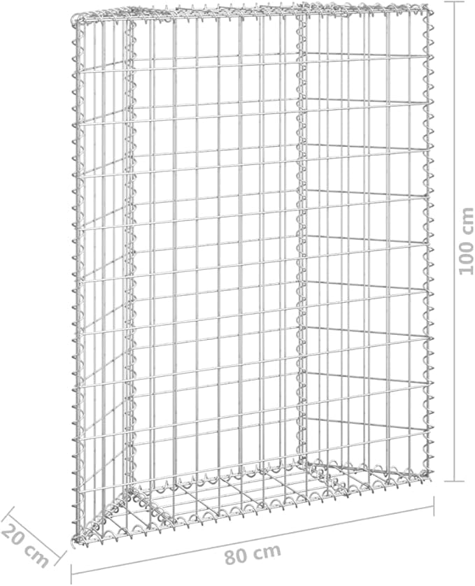SKM Trapezium Gabion Raised Bed Galvanized Steel 31.5x7.9x39.4
