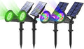 T-SUN Solar Spotlights Green 7LED Solar Spotlights Color Changing