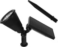Uonlytech Outdoor Landscape Spotlights 4-led Warm Light Solar Powered Waterproof Pathway Lights for Garden Yard Patio with 3 Lighting Modes