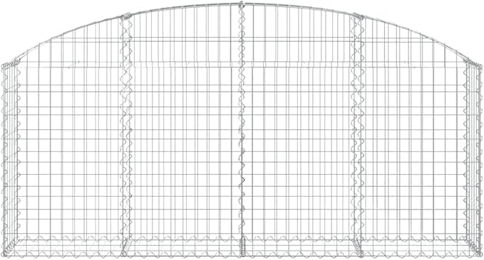 Arched Gabion BasketGarden DecorationBackyard Raised BedsFreestanding PlantersGardening AccessoriesHerb Plantersfor BalconiesTerracesGardensPatios78.7x11.8x31.5/39.4 Galvanized Iron