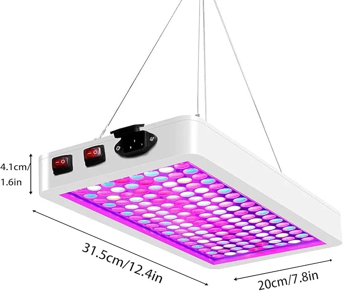 LED Plant Grow Light BW1000 Dimmable Grow Lights Full Spectrum Hanging Growing Lamps for for Indoor Plants Greenhouse Seedlings Vegetables Flowers (B1-1000W)