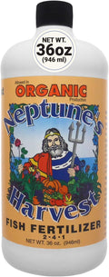 Neptune's Harvest Fish Fertilizer (2-4-1) - Organic Liquid Plant Fertilizer - Fish Hydrolysate for Vegetables Flowers Fruit Trees Grass - Indoor and Outdoor Plant Food (Quart)