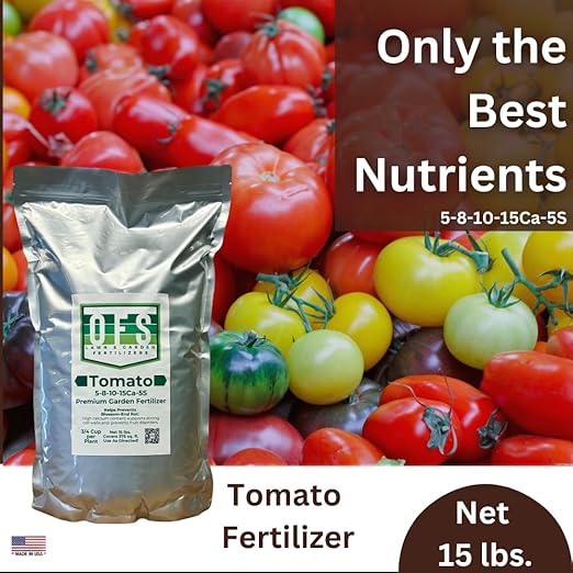 OFS Lawn &amp Garden Tomato Fertilizer 5-8-10 Premium Garden Plant Food 15 lbs High Calcium Formula