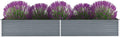 Garden Raised Bed Galvanized Steel 126 x 31.5 x 17.7 Gray SH141741A