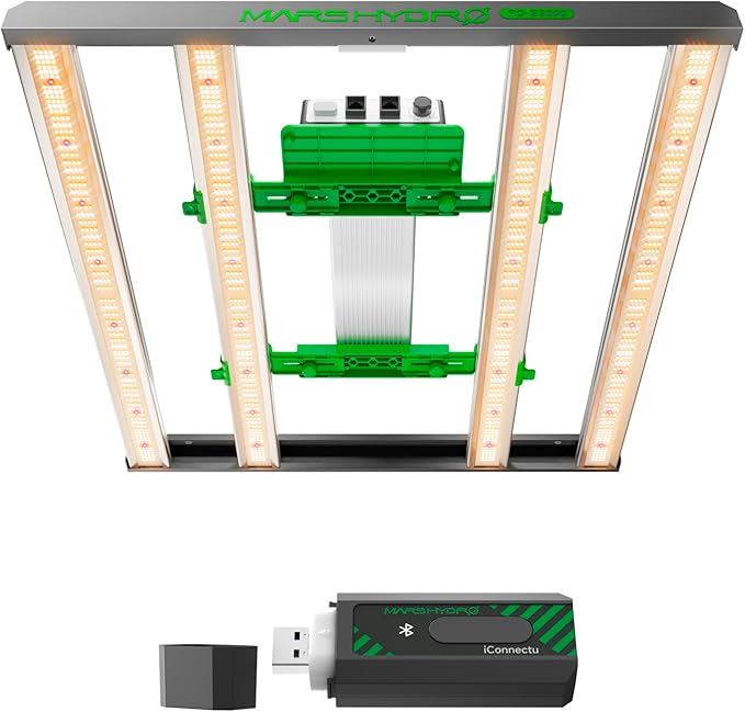 MARS HYDRO FC-E3000 300Watt LED Grow Light 3X3ft Full Spectrum Grow Light Bar and iConnectu Controller