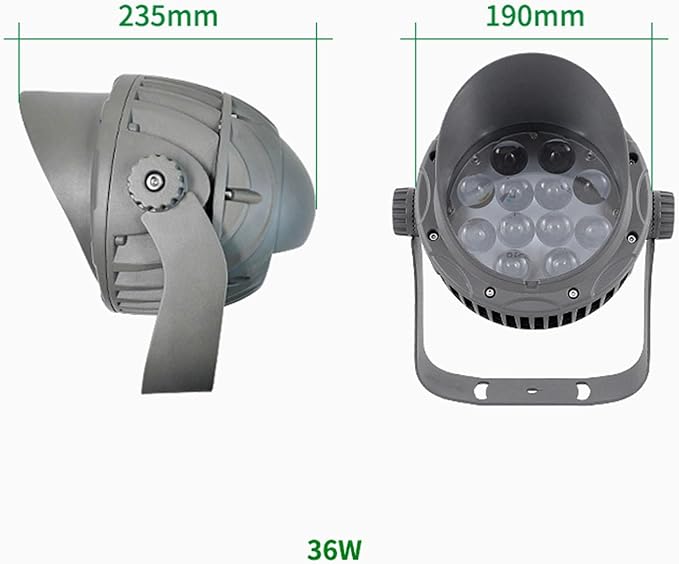 LED Outdoor Ground Lights - Rotation Spotlight 110-240V Long Beam LED Spotlight IP65 Waterproof Outdoor Light Long Beam Floodlights Narrow Light Wall Washer(White Light36W)