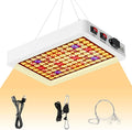 300W LED Plant Lights Full Spectrum Grow Lamp 100-277V Sunlight Planting Fill Light UV IR Indoor Hydroponic Greenhouse Tent Veg/Bloom Modes Dimmable Flower Succulent Cultivation Lighting Hook US Plug