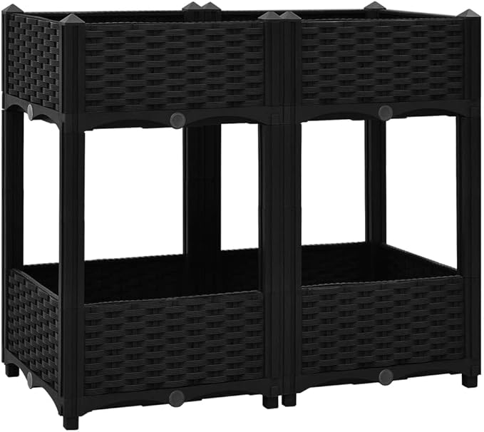Raised BedGarden PlantersGarden PlantersGarden CenterpiecesGarden BedsRaised Beds for Growing FlowersHerbs and Fruits31.5x15.7x28 Polypropylene