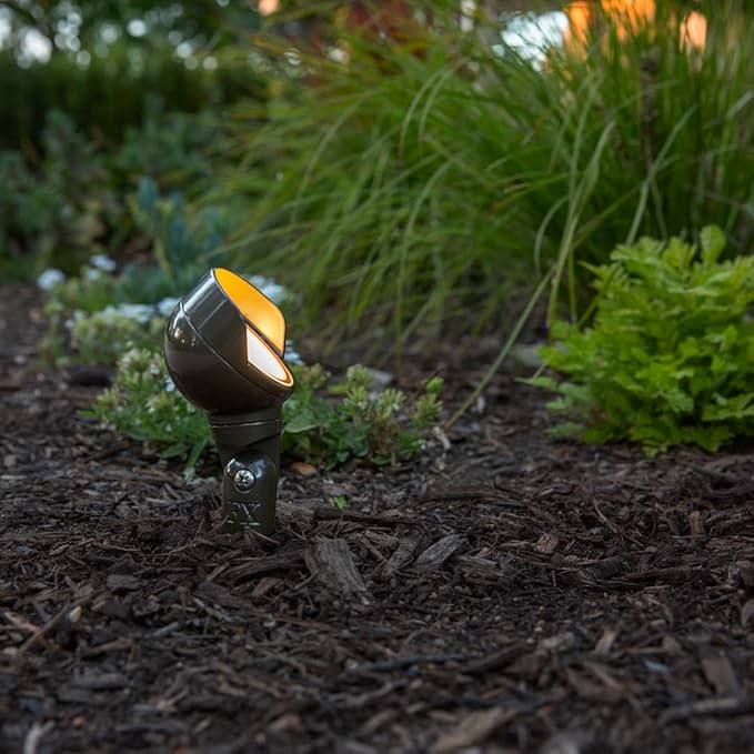 FX Luminaire WS LED Up Light 2700K Warm White Low Voltage Outdoor Landscape Lighting Bronze Finish 35W Equivalent Wall Wash Beam Yard or Garden Accent Light