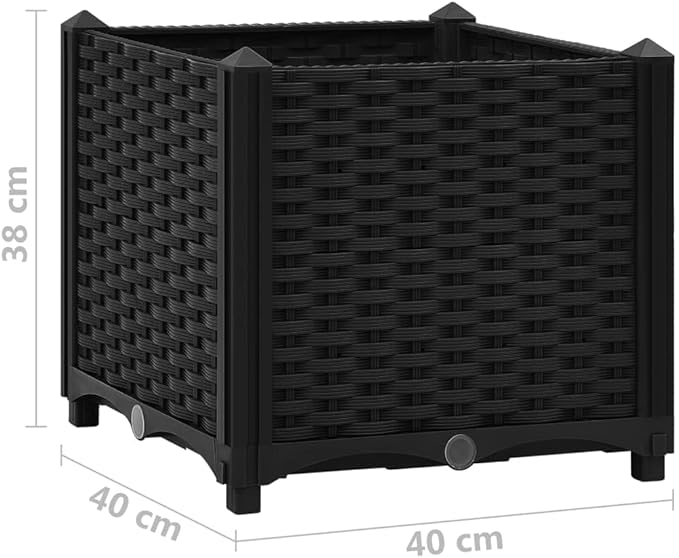 Raised Bed PlanterGarden BedGalvanized Raised Garden BedPlanter Raised bedsGalvanized Planter15.7x15.7x15 Polypropylene