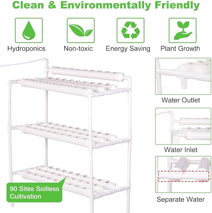 Hydroponic Growing System - Hydroponic Kit | Soilless Cultivation Grow Box Garden Cabinet Box Indoor Planting Kit for Fruits Vegetables