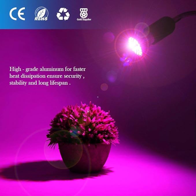 LED Grow Light Bulbs (4 Pack)28WAC85-265VE27 Base Light BulbsFull Spectrum Plant Bulbs Indoor Plant Growing Lights Lamp for Vegetable Greenhouse Hydroponic