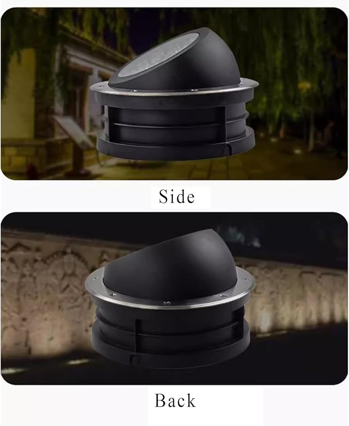 Outdoor Ground Light 60° Embedded Polarized Spotlight IP66 Waterproof AC85-110V LED Underground Light for Garden Deck Driveway Patio Decorative Landscape Light