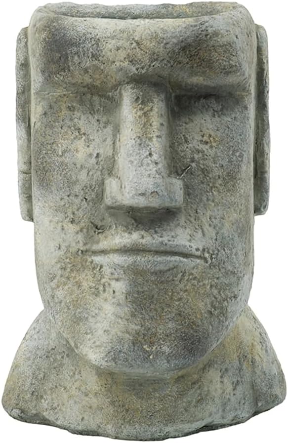 5x5.5x9 Easter Island Cement Planter