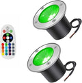 Buried LED Landscape Lights - Wireless RF Remote Control Garden Spotlight Outdoor Ground Lights Recessed 12V 24V Color(2PCS6W(12V))