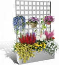 Metal Planter Box with Trellis 70.87x46.46x11.81 Raised Garden Bed with Drainage Holes Privacy Planters for Outdoor Garden Bed for Climbing PlantsVegetablesand Vines