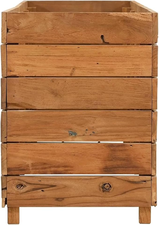 Wooden Raised Garden Bed Flower Planters Box for Growing Flowers Herbs or Veggies 59.1x15.7x21.7-511