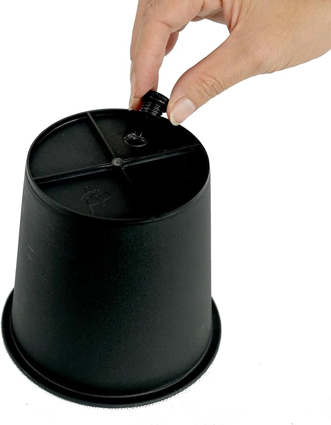 5 Round Plant Pot GPlastic Pots with Drainage (5 Pack)