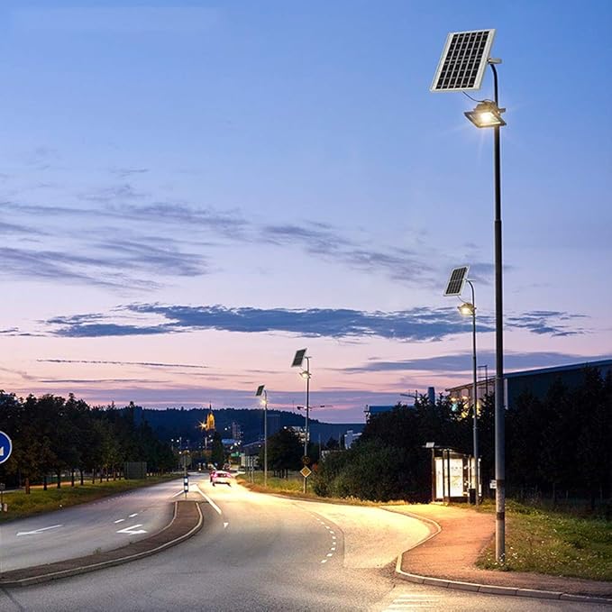10W/20W/30W/50W LED Solar Waterproof Outdoor Spotlight Courtyard Home Wall Spotlight with High Brightness Aluminum Landscape Emergency Light