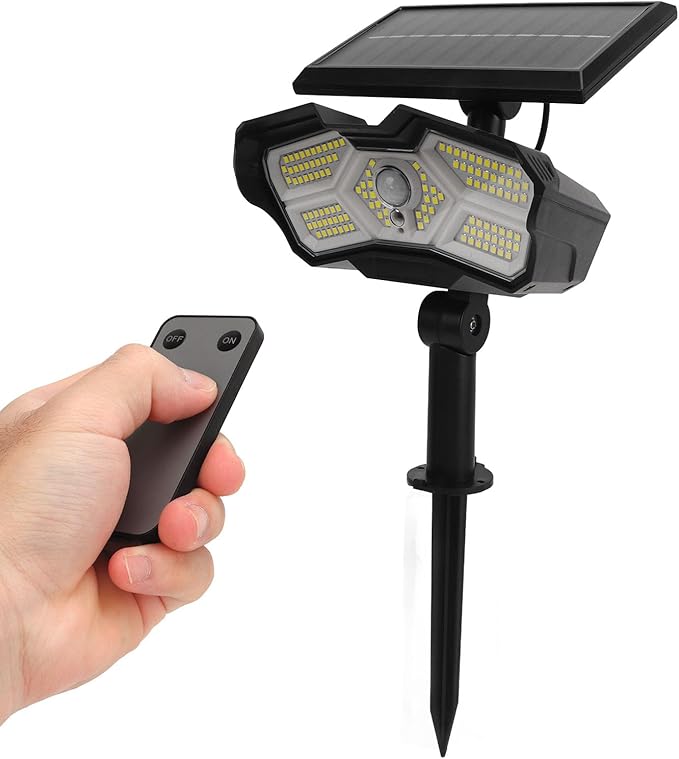 ZJchao Outdoor Solar Lights Outdoor Landscape 2400mah with 2 Brightness Modes for Home Park (ASTEY-KXK-600-128LED)