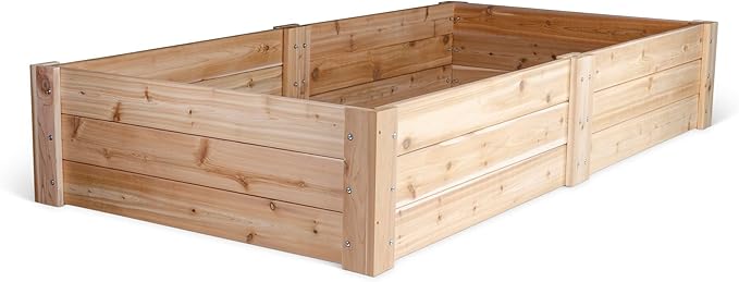 Infinite Cedar Premium Cedar Raised Garden Bed - 4' x 8' x 16.5 H - 1 Thick Wood