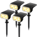 48 LEDs Solar Lighst Outdoors Landscape Spotlights Wireless Waterproof Outdoor Solar Spotlights for Yard Garden Patio Hot(4pcs Warm White)