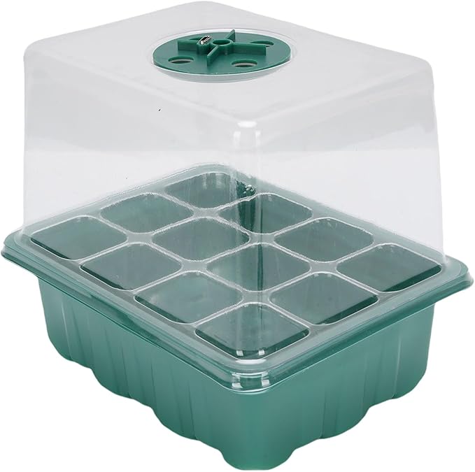 JTLB Plant Starter Kit 5 Growing Trays Clear Ventilated Cover Full Spectrum Grow Light Plant Starting Kit with Controller