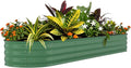 Garvee Galvanized Raised Garden Bed Outdoor 8x2x1.5 ft Metal Planter Box for Flowers Vegetables Rust-Resistant Raised Garden Beds for Gardening Easy Assembly Outdoor Garden Box &amp Planters Gree