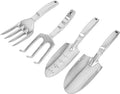 Garden Tool Set with Shovel and Rake 4pcs Horticulture Hand Tools for Flower Planting and Soil Loosening Outdoor Gardening Equipment for Lawn Care and Landscaping
