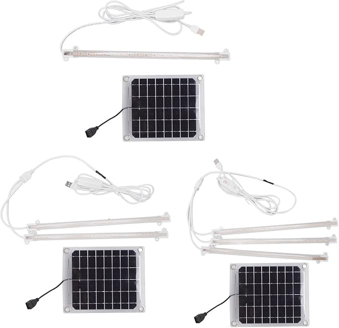 LED Grow Light Solar Grow Light for PlantPlant Growing Lamp for Indoor PlantsGrow Light Strip for Balcony Greenhouse Herbs Vegetables Flowers (30W)