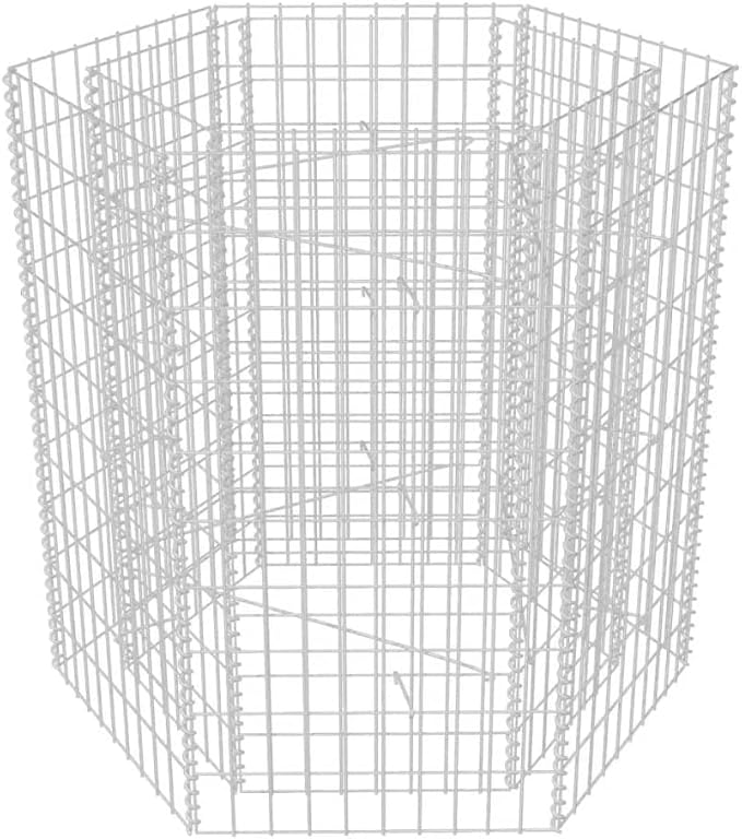 YAFF Gabion Raised Bed-HexagonalOutdoor Landscape for GardenBackyardPatioBalcony39.4 x 35.4 x 39.4