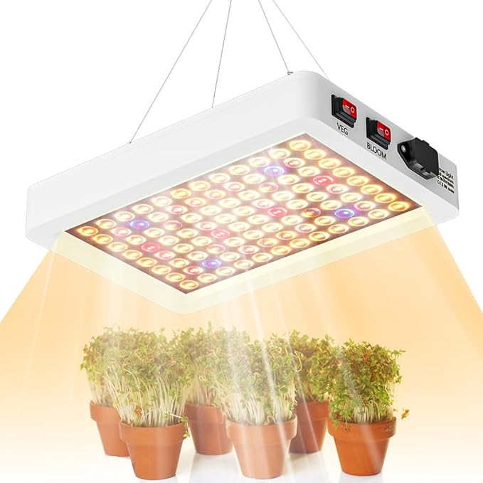 1500W Full Spectrum Plant Lamp Blends Sunlights Lights. Veg/Bloom 2 Modes Dimmable Simulates Sunlight Suits Greenhouse Tents Hydroponic Systems Enhances Potting Flower Sapling Development Effectively