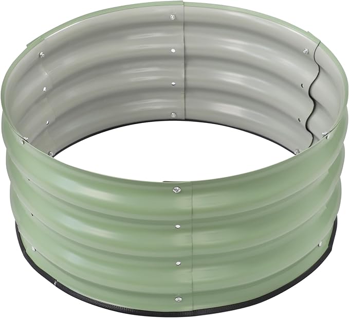 Galvanized Raised Garden Bed Kit 23.62×11.02in Planter Raised Garden Boxes Outdoor Oval Large Metal Raised Garden Beds for Vegetables Fruits Flowers Beds Outdoor